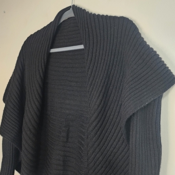 Peruvian Link Alpaca Collection Black Knit Open Cardigan Neutral Natural Country - Picture 8 of 15